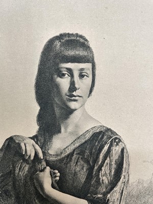 Lot 98 - Gerald Leslie Brockhurst (1890-1978) print, half length portrait of a young woman