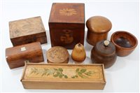 Lot 613 - Collection of treen boxes - to include George...