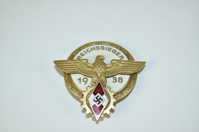 Lot 808 - Replica Nazi Reichssieger badge dated 1938.