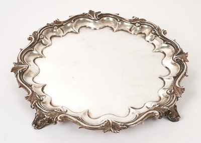 Lot 417 - Early Victorian silver salver