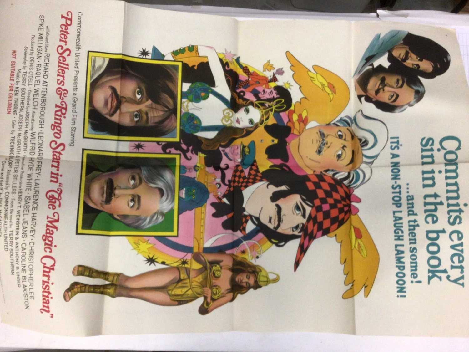 Lot 1403 - Collection of mostly Australian single sheet movie posters, including The Magic Christian starring Peter Sellers and Ringo Starr,  Panic in the City, Harry Secombe in Sunstruck, etc, and several R...
