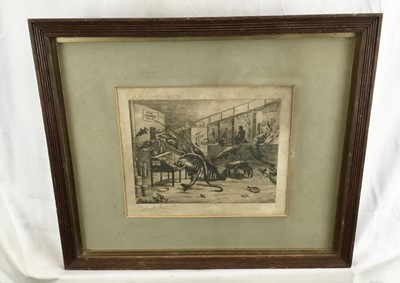 Lot 256 - Frank Paton (1855-1909), signed etching - 'A Merry Christmas', 21cm x 26cm, in glazed oak frame