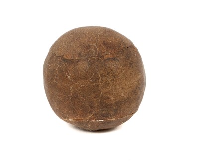 Lot 932 - An early and rare feathery golf ball, 18th / early 19th century. Probably by Gourlay. Retaining good patina, shape and structure.