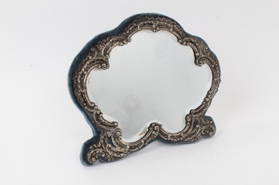 Lot 408 - An Edwardian silver table mirror, by Henry Matthews, Birmingham, 1904.