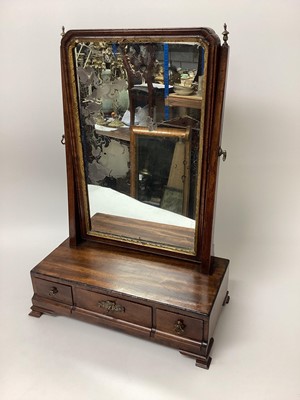 Lot 1463 - George II mahogany dressing table mirror