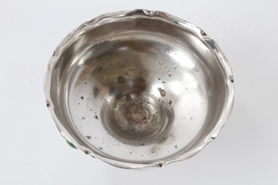 Lot 413 - Edwardian Art Nouveau style silver plated pedestal bowl.