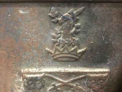 Lot 159 - 19th century armorial cast iron fire back