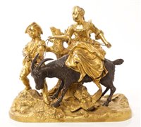 Lot 625 - 19th century French bronze and ormolu figural...