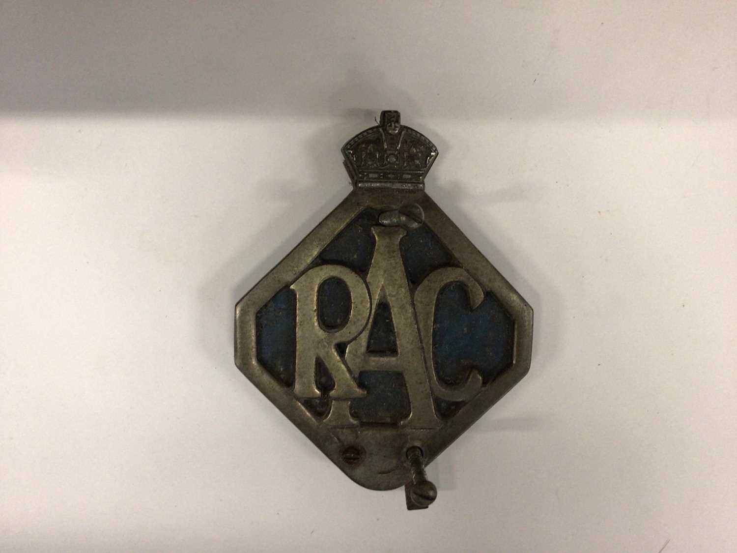 Lot 2022 - Three Classic car badges, including RAC, National Trust and a Crusader badge