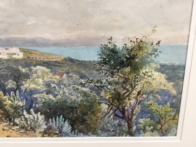 Lot 105 - Attributed to Herbert Arnould Olivier (1861-1952) - Mediterranean watercolour, framed and glazed
