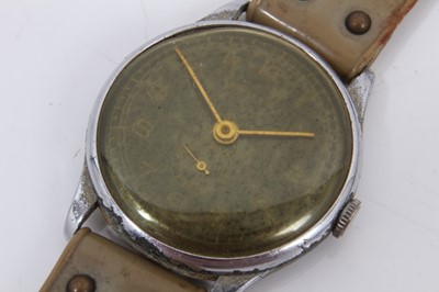 Lot 238 - WWII era Gervaux S.A military wristwatch and one other vintage wristwatch (2)