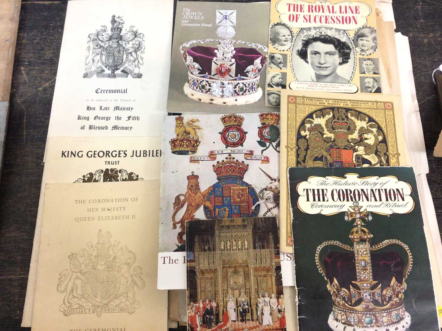 Lot 72 - Ceremonial for King George V, Coronation ceremony for H.M. Queen Elizabeth II and other royal commemorative ephemera