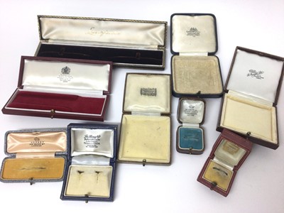 Lot 845 - Group of vintage empty jewellery boxes to include Cartier, Longines and Asprey