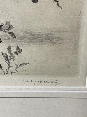 Lot 1166 - Winifred Marie Louise Austen (Exh: 1899-1940) signed etching - 'Tree Sparrows', 23.5cm x 31cm, in glazed gilt frame '