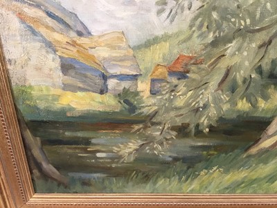 Lot 90 - Lucy Walpole (Contemporary) oil on canvas - landscape, 50cm x 40cm in gilt frame