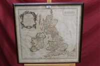 Lot 938 - Mid-18th century hand-coloured Nicolao Sanson...