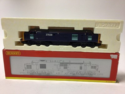 Lot 57 - Hornby OO gauge SR 4-6-2 West Country Class 'Blackmore Vale' R2219, DRS Co-Co Diesel Electric Class 37 Locomotive 37038 R2574 both boxed (2)