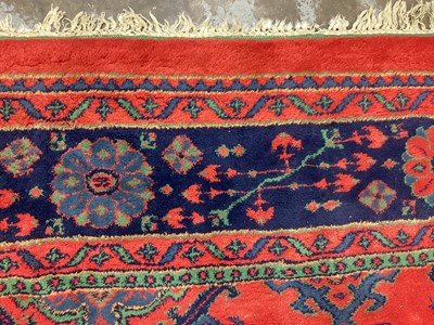 Lot 1541 - Antique Turkish carpet, approximately 415 x 370cm
