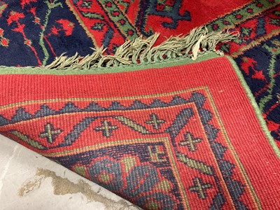 Lot 1541 - Antique Turkish carpet, approximately 415 x 370cm