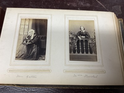 Lot 1070 - Historic Darwin family photograph album, believed to have been compiled by Emma Darwin