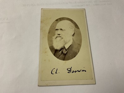 Lot 1072 - Of Charles Darwin Interest:  Exceptional Victorian album of carte de visite cards of Charles Darwin
