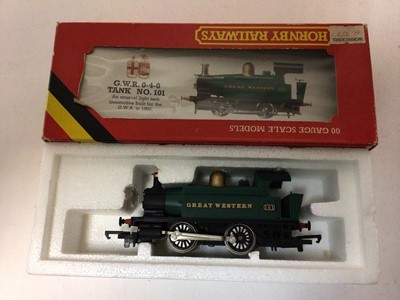 Lot 71 - Hornby OO gauge boxed selection (boxes mixed condition) including LMS Class 3F 0-6-0 T 'Jinty' GWR 0-4-0 Tank No. 101, R077 plus four others (6)