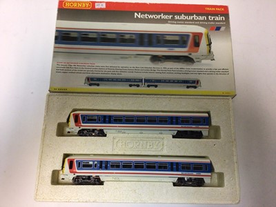 Lot 73 - Hornby OO gauge BR Sprinter 155 Train Pack R2108, BR 2-Bil '2090' R3259, Networker Suburban Train Pack R2001 all boxed (3)