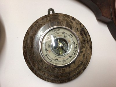 Lot 2482 - Three assorted barometers, including one Shortland on stone base