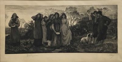 Lot 246 - Charles Albert Waltner (1846-1925) etching - The Evening Hymn, signed in pencil, pub. 1882 Colnaghi