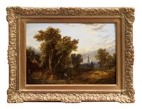 Lot 947 - Joseph Paul (1804 - 1887), oil on panel -...