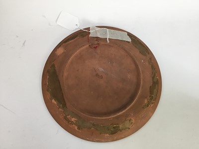 Lot 41 - Colin Graeme painting on terra cotta plate - head of a Spaniel, 24cm diameter