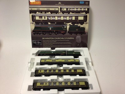 Lot 161 - Hornby OO gauge Sir Winston Churchills Funeral Train Pack limited edition 1500 R3300 boxed