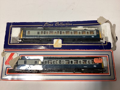 Lot 178 - Lima OO gauge DMU Class 117diesel locomotive W51350 with blue/grey livery and yellow ends No 205147, Lima GWRClass6000 " King George V" locomotive No 205103, Lima Class 121 diesel locomotive W55028...