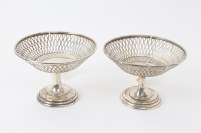 Lot 461 - Pair of George V Asprey silver bon-bon dishes