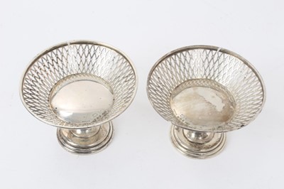 Lot 461 - Pair of George V Asprey silver bon-bon dishes