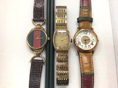 Lot 1005 - Gucci wristwatch and two other watches