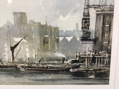 Lot 228 - David Osborne (contemporary), watercolour - Butler's Wharf
