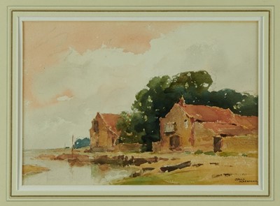 Lot 1139 - Gerald Ackermann (1876-1960) watercolour - Blakeney, signed, 16.5cm x 24cm in glazed frame