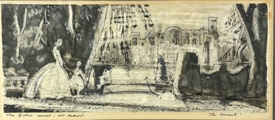 Lot 1300 - Manner of John Piper, theatre set design for a production titled 'The Innocents'