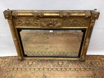 Lot 1444 - George IV gilt overmantel mirror