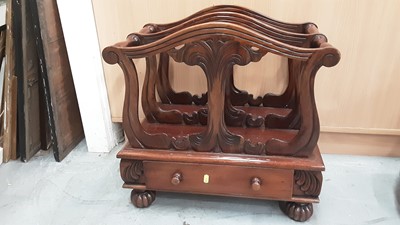 Lot 1271 - William IV style mahogany canterbury