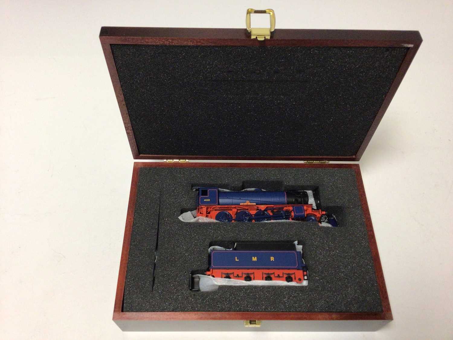 Lot 221 - Bachmann OO gauge WD 8F Class 400 2-8-0 locomotive and tender "Sir Guy Williams", in Longmoor Military Railway blue livery, in presentation wooden box, 32-250