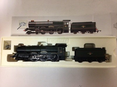 Lot 225 - Hornby OO gauge King Class 4-6-0 "King William IV" locomotive 6002, BR black livery, R2234, Class 9F 2-10-0 "Black Prince", BR black livery, R2137, plus 56 EWS 4-6-2 56058 locomotive 35005, blue Ca...