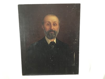 Lot 175 - English School, late 19th / early 20th century, oil on canvas, half length portrait of a gentleman, 76 x 63cm, unframed