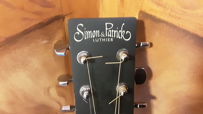 Lot 2261 - Simon & Patrick Luthier left-handed six string acoustic guitar in cedar case