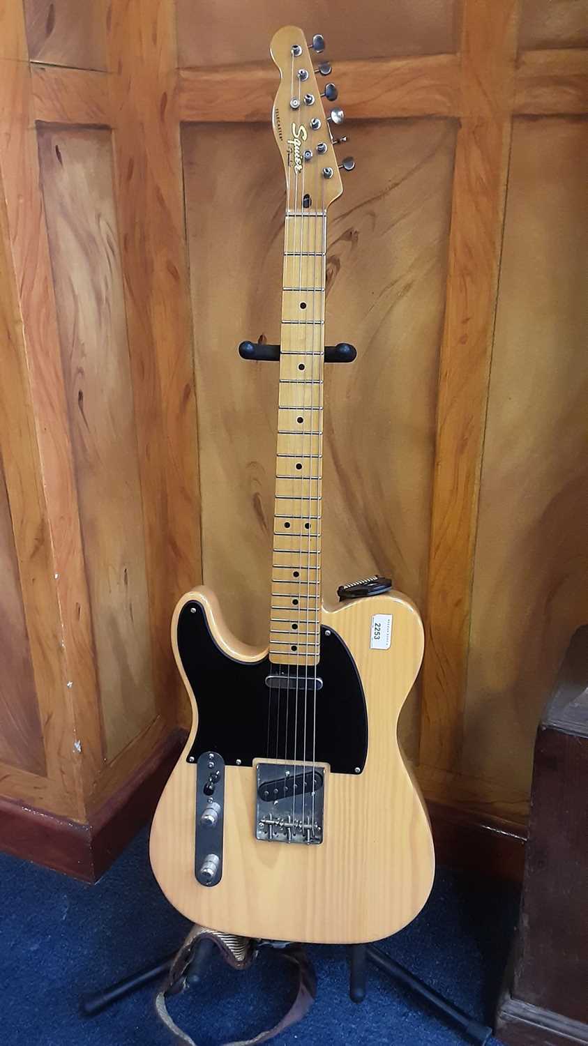 Lot 2253 - Squier Fender Telecaster left-handed electric six string guitar