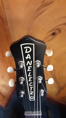 Lot 2259 - Danelectro left-handed six string electric guitar finished in gloss black