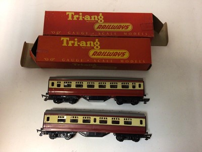 Lot 258 - Triang OO gauge 4-6-2 Princess locomotive "Princess Elizabeth" 46201 R 50 and separate tender R 30, two BR carriages, R 21, four wagons and speed control unit R 42 with two right hand and two left...