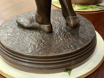 Lot 935 - John Jules B. Salmson (1823-1902): Substantial pair of bronze figures of Shakespeare and Rousseau