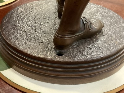 Lot 935 - John Jules B. Salmson (1823-1902): Substantial pair of bronze figures of Shakespeare and Rousseau